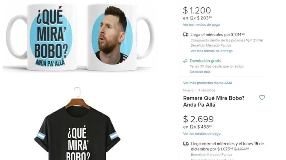 "¿Qué mirá, bobo? Andá pa' allá": la frase de Messi que salió a la venta