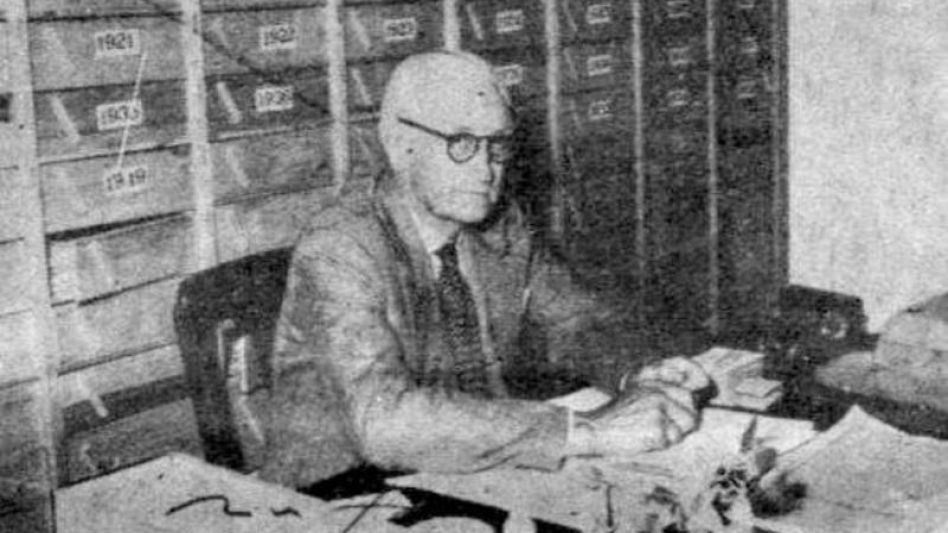 Don Vicente J. Porro, en el Archivo Histórico de Azul. HEMEROTECA JUAN MIGUEL OYHANARTE DE AZUL