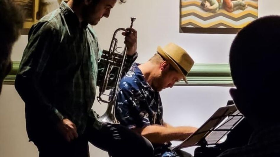 Sergio Wagner y Andrés Beeuwsaert, el jueves, en Casa Ronco.   GENTILEZA ROCÍO AULICINO. 
