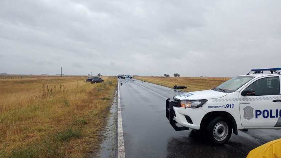 Accidente fatal en la ruta 3: un motociclista murió en un choque