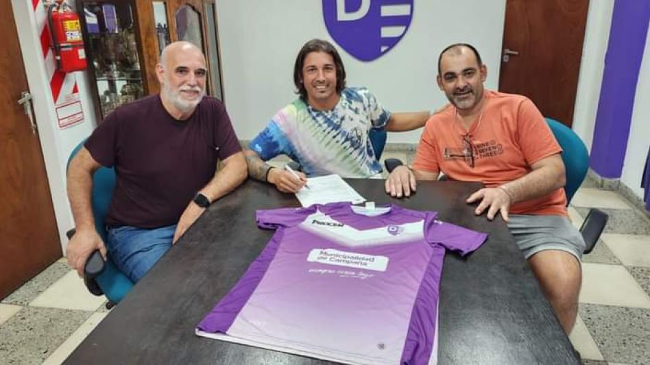 El arquero azuleño tendrá su tercer ciclo en elenco de Campana. Foto: GENTILEZA TWITTER ORGULLO VIOLETA