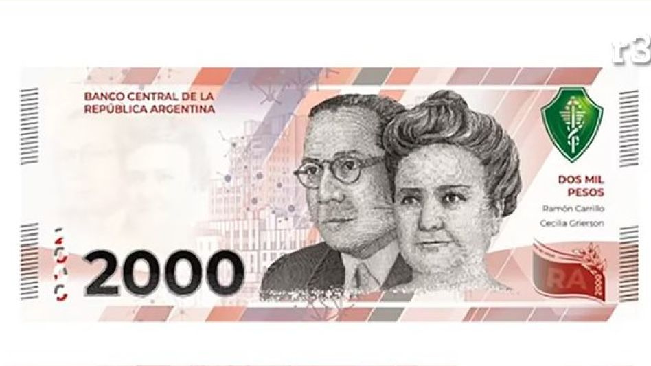 El Banco Central emitirá un billete de 2 mil pesos