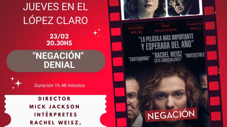 Negación, nueva propuesta de cine en el López Claro