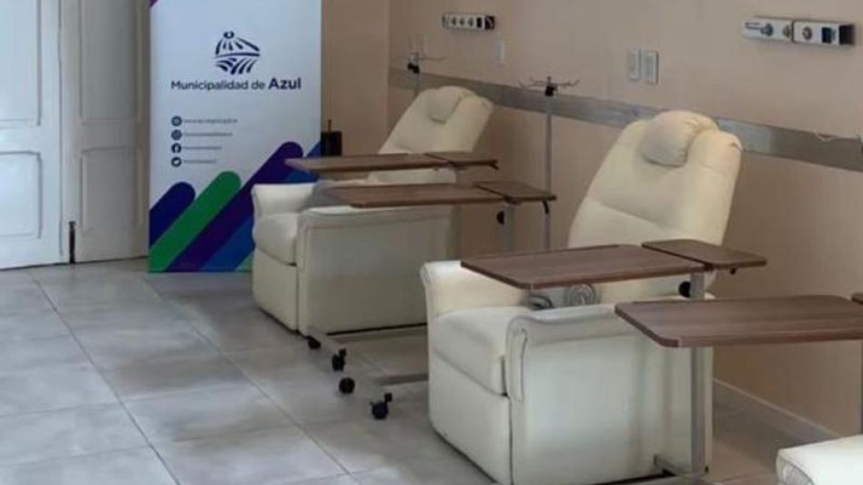 La sala de Oncología que funciona en el Hospital Pintos de nuestra ciudad. 
