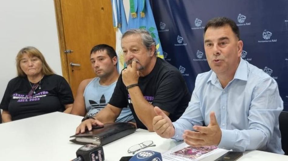 Se anunció ayer realización del 32º edición del Encuentro Mototurístico de Azul. PRENSA MUNICIPAL