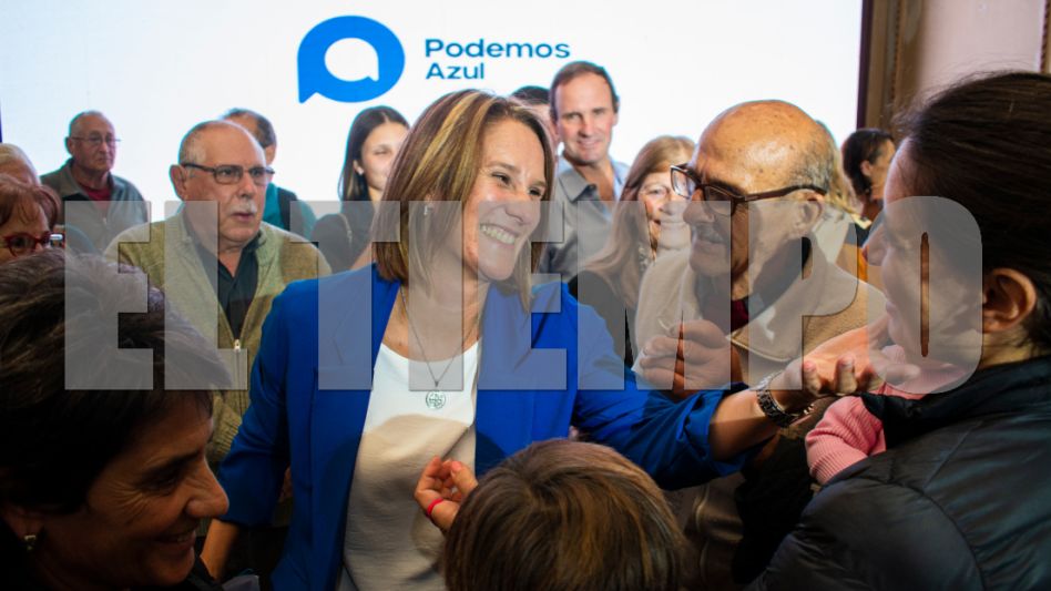 El jueves Podemos Azul presentó a Natalia Colomé como candidata a intendenta. FOTOS NACHO CORREA