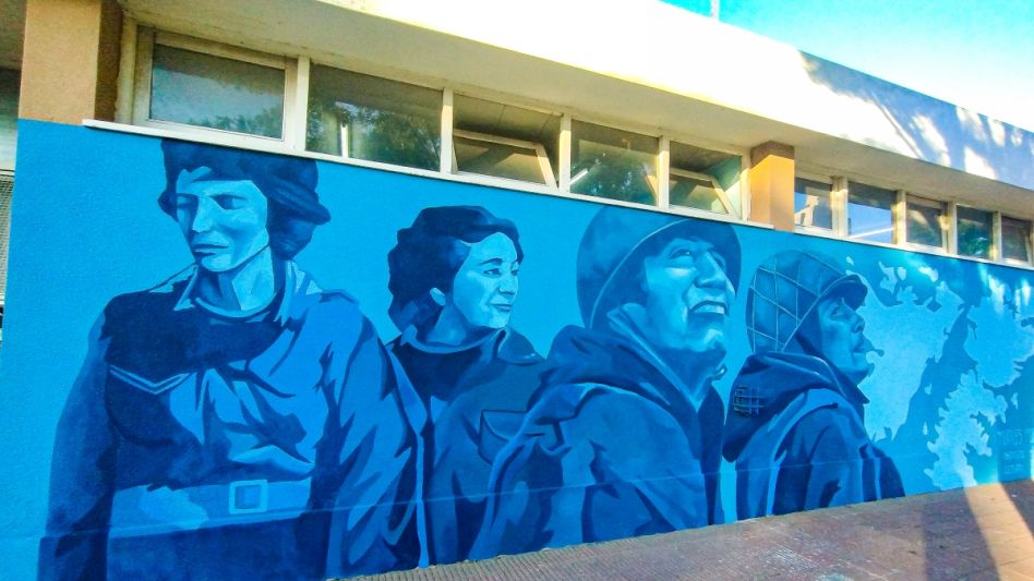 Tal cual quedó la obra culminada en el edificio que aún comparten la Escuela N°2 y el Instituto Superior de Formación Docente y Técnica N°2. FOTO: NACHO CORREA