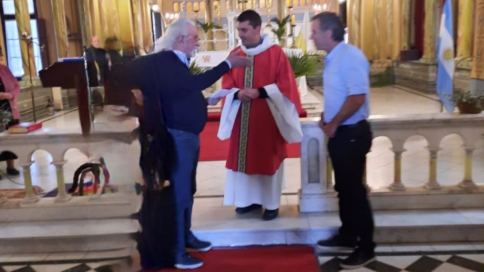 Día de la contribución en la capilla Buen Pastor.     GENTILEZA MARCOS PERALTA 