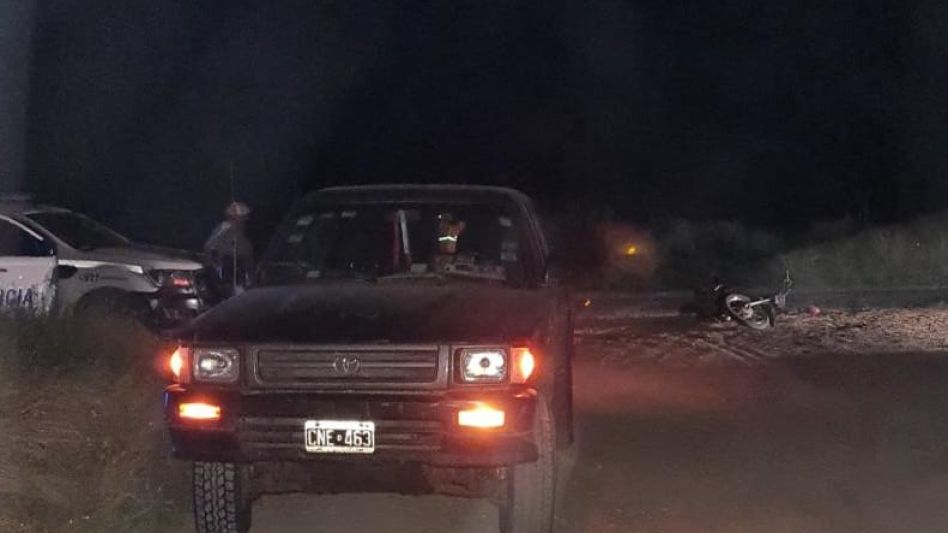  Siniestro vial entre una camioneta y una moto: un lesionado