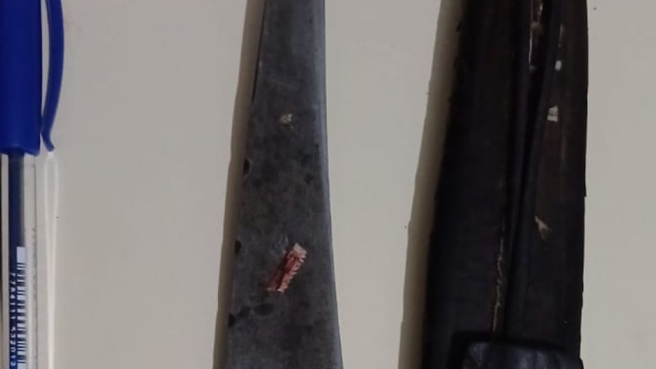 Lo aprehendieron por amenazar con un cuchillo a una mujer