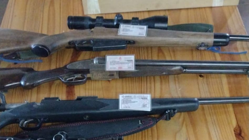  Incautaron varias armas de fuego durante un allanamiento