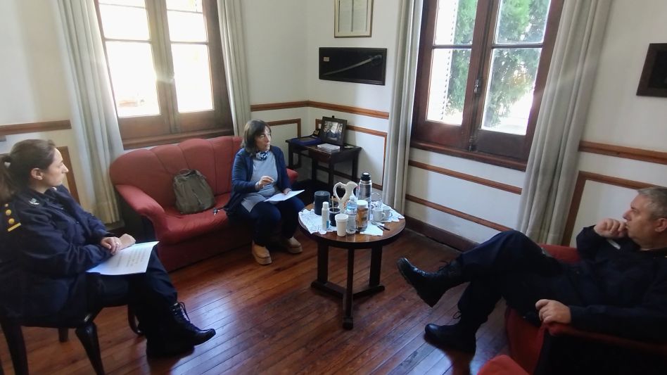 La Presidenta del Concejo Deliberante fue recibida por el Jefe Departamental Azul 