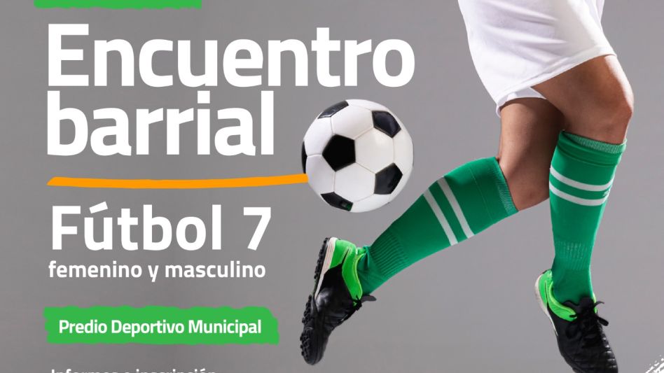 Este domingo se hará un encuentro barrial de fútbol