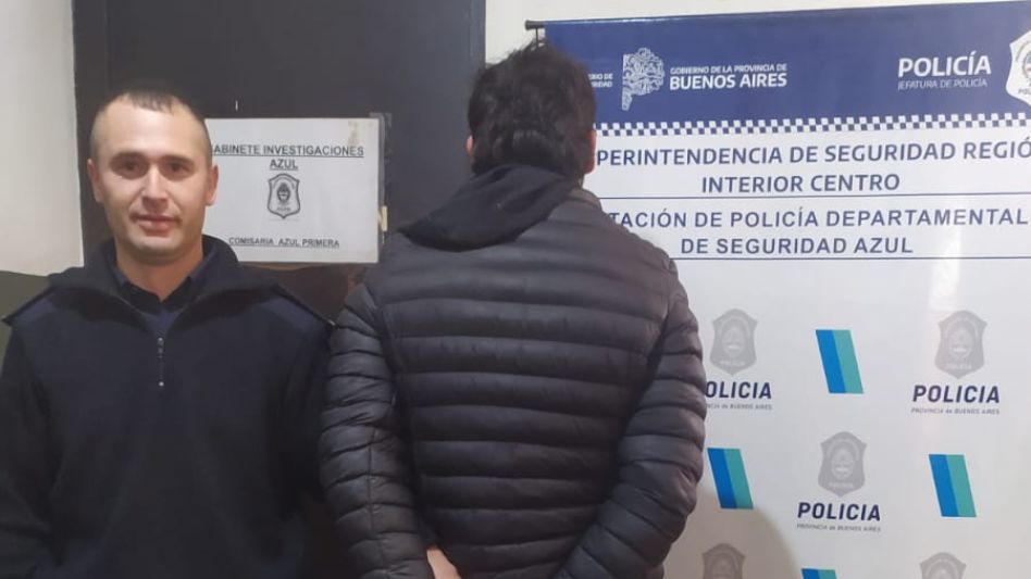 El hombre que ahora está preso tiene que purgar una pena única de un año y tres meses de prisión. FOTO: SECCIONAL PRIMERA AZUL/PBA