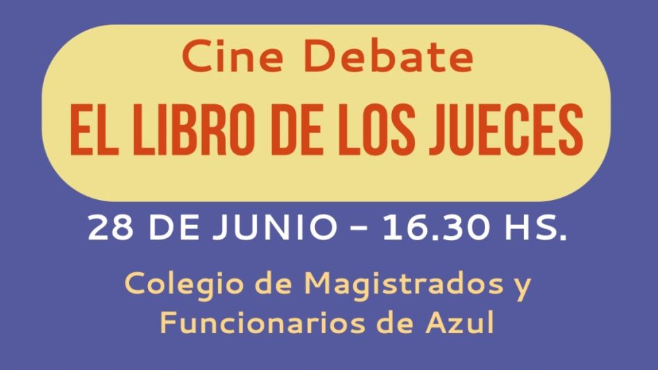  Proyección de "El libro de los jueces" en una jornada de cine y debate