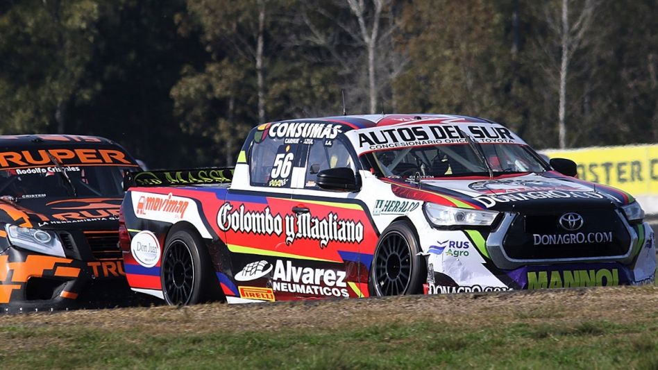 Germán Todino lo hizo en la vuelta 13 por problemas eléctricos en su TC Pick Up. Foto: Facebook gentileza Azul Sport Team.