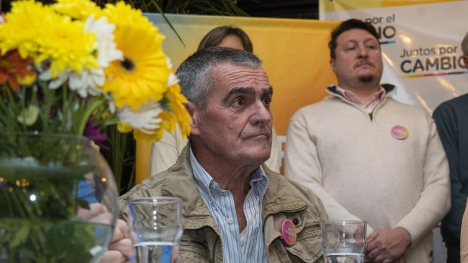 Jorge Sarasola el lunes pasado durante la presentación de la lista que integra como precandidato a concejal en cuarto lugar. NACHO CORREA