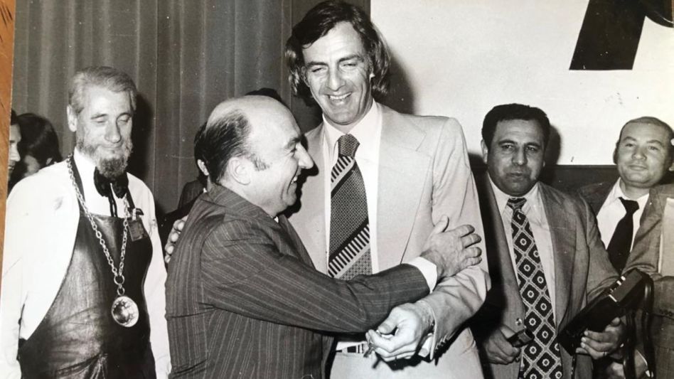 Como cronista del Diario El Tiempo, Mario Vitale estuvo presente en un agasajo que se le realizó a la Selección campeona de 1978.