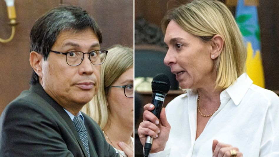 Marcelo Fernández y Mariana Mocciaro, fiscal y defensora Oficial que representaron a las partes en estos juicios abreviados donde dos azuleños resultaron condenados.