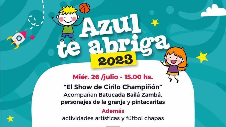Una vez más: Azul te abriga. 