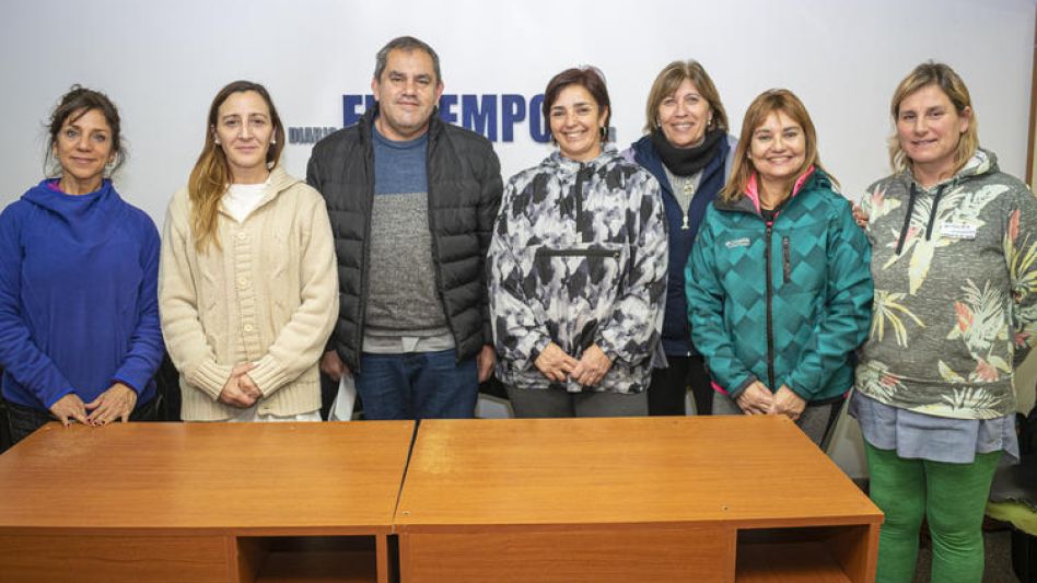 Referentes de instituciones azuleñas y la docente del Taller de Tango Municipal dialogaron con EL TIEMPO realizando un balance de la actividad del pasado fin de semana.   NACHO CORREA 