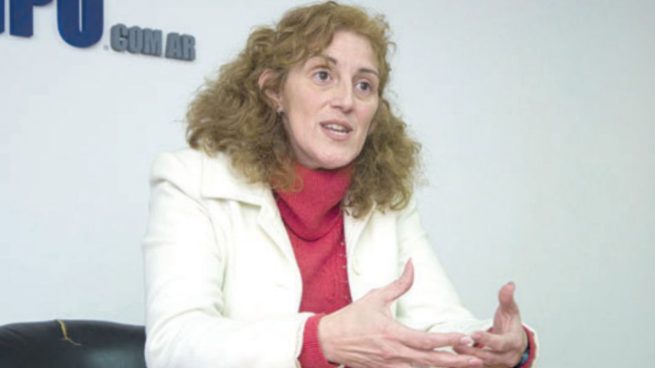 La precandidata a concejal en primer lugar en la lista 4 de Unión por la Patria, María Inés Mancini, el día que visitó la redacción de diario EL TIEMPO. NACHO CORREA