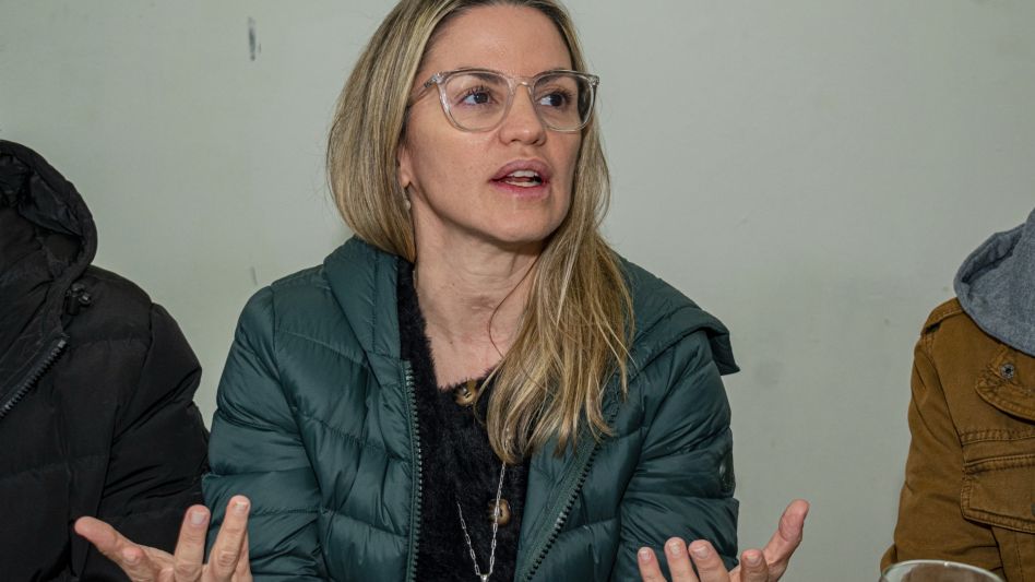 Carolina Píparo estuvo ayer en esta ciudad y aseguró que La Libertad Avanza logrará hacer una buena elección en las PASO. FOTOS: NICO MURCIA