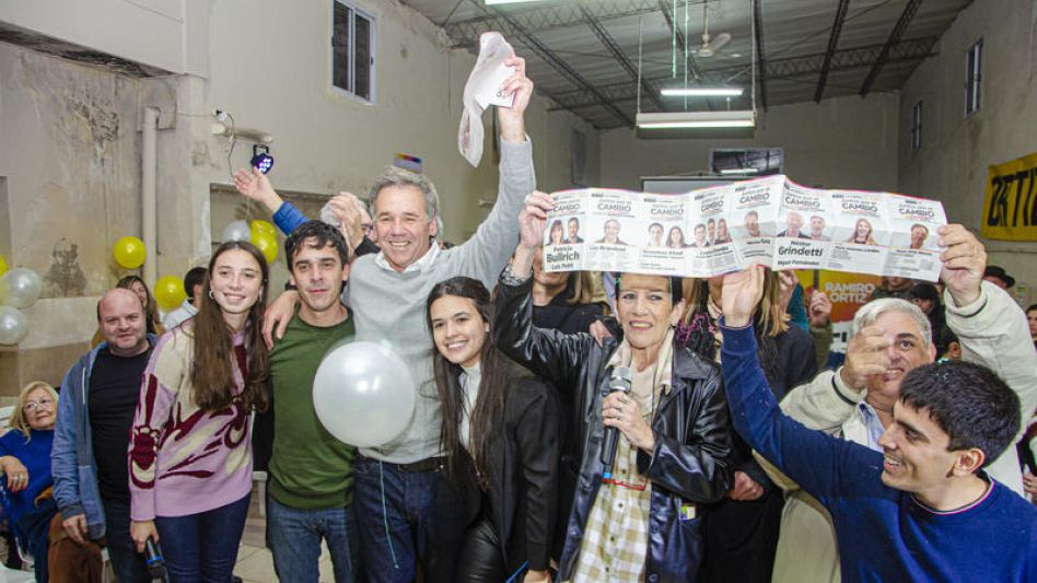 Ramiro Ortíz anoche, durante el cierre de campaña en Lilán, NACHO CORREA