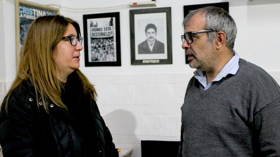 Laura Aloisi y Joaquín Propato. Ambos hablaron de la interna peronista, que ubicó en las PASO de ayer en tercer lugar a la Lista 4 que integraron.