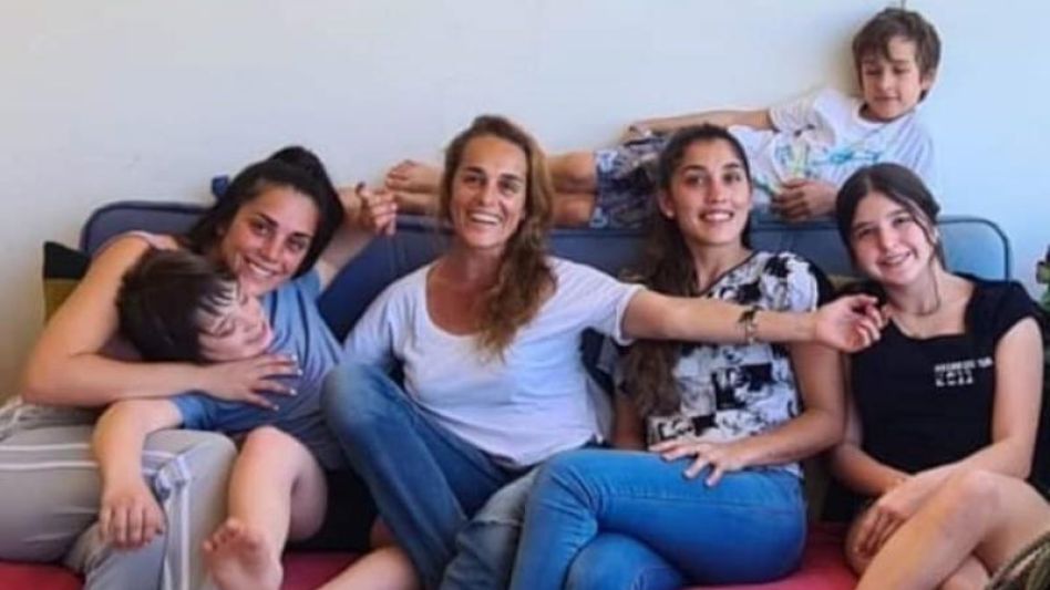 Masanelli junto a su familia.