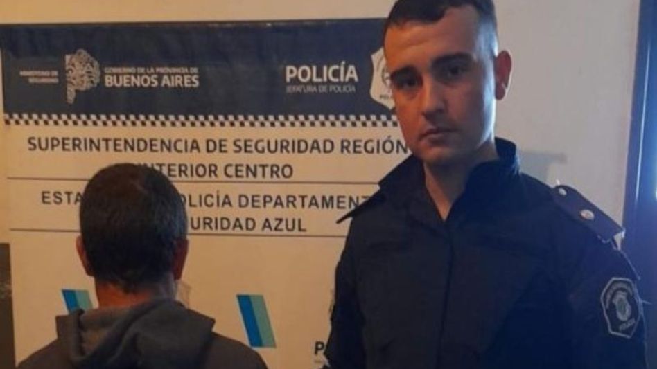 Agentes de la Seccional Primera local hicieron efectiva la detención del abusador. A la espera de su traslado a una cárcel, permanece privado de la libertad en esa comisaría.  SECCIONAL PRIMERA AZUL/P