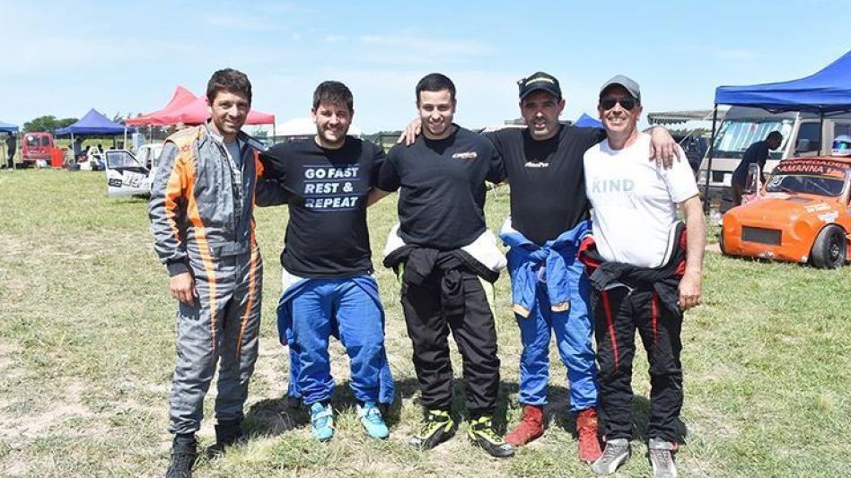 Los seis que tienen posibilidades de ser campeón. Diego Lorenzo, Alejandro Magno, Braian Stracquadaini, Guillermo Grierson y Martín Garín.