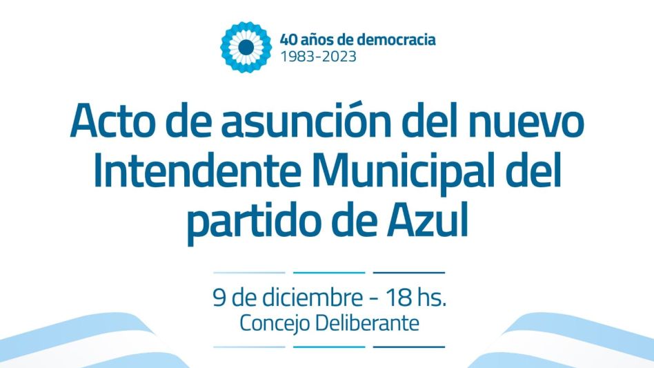 Asunción del intendente   y Fiesta de la democracia