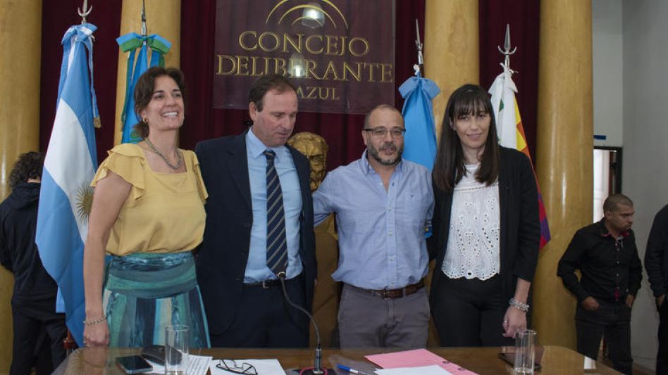 Pilar Álvarez, Juan María Louge, Guillermo Ravizzoli y Andrea Barceló asumieron ayer la conducción del Legislativo local.  