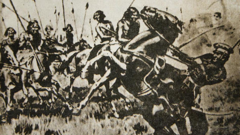 La dificultosa vida de la campaña bonaerense. Un mal paso, óleo de Alberto López Claro (Claudio Lantier). ARCHIVO EL TIEMPO/HEMEROTECA J.M. OYHANARTE