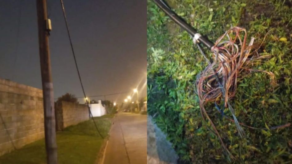 Estaban robando cables y fueron aprehendidos
