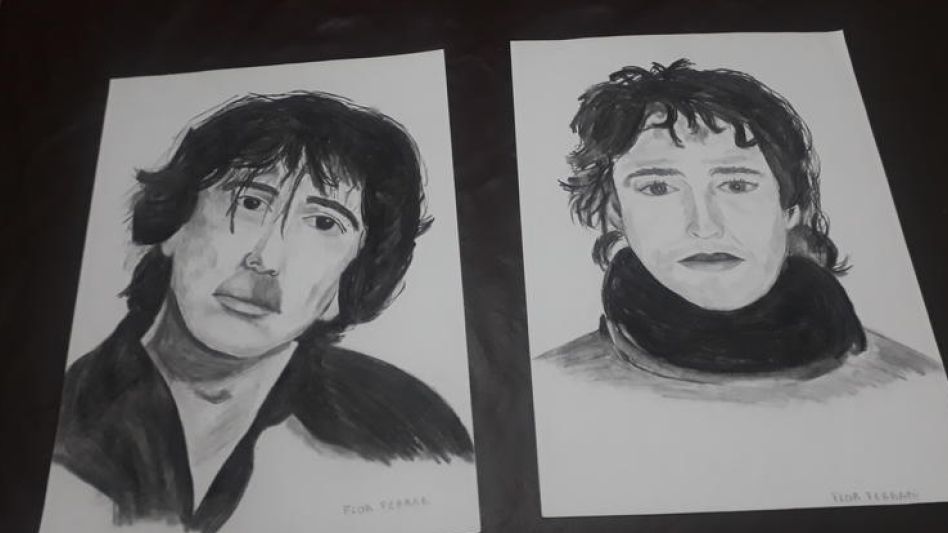 Charly y Gustavo Cerati fueron algunos de los artistas retratados por Florencia Ferrari. 