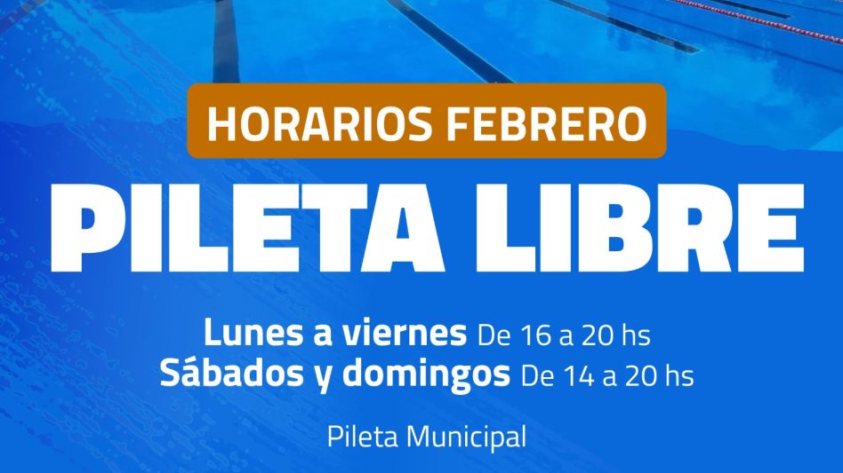 En febrero continuará la pileta libre en la sede del Balneario Municipal