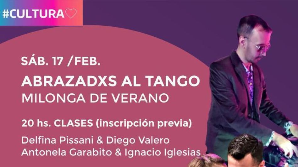  "Abrazadxs al Tango",   milonga de verano