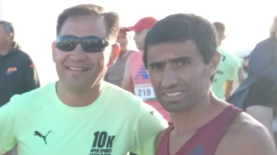 Luis Fuchila y Matías Conde, dos de los azuleños que corrieron en Bolívar
