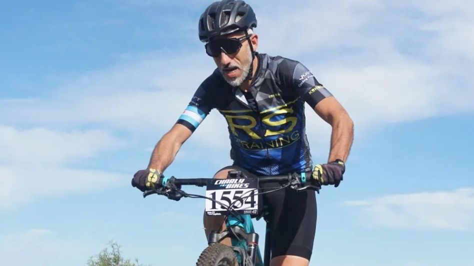 Federico Torras fue uno de los pedalistas azuleños que corrió en Olavarría, 