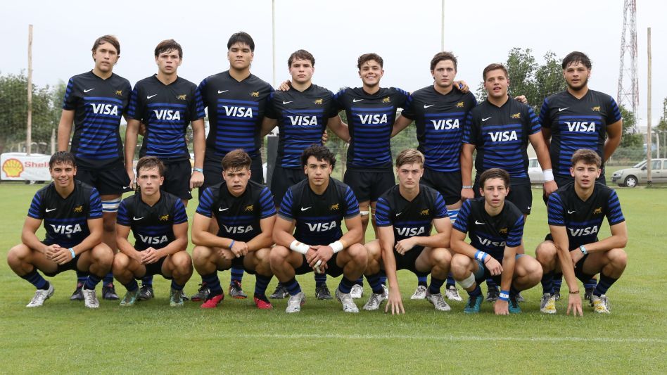 Formación del equipo 2 de Argentina que contó con más intervención de Jonás Berti (último entre los parados). Foto: gentileza UAR.