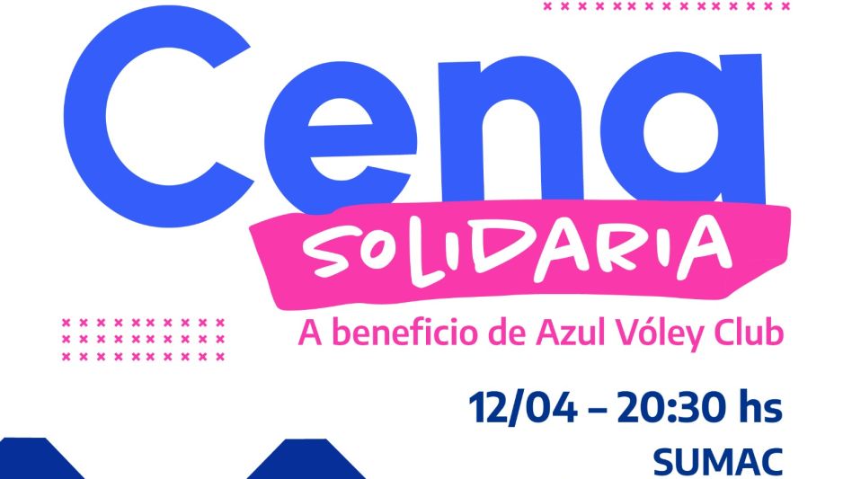 A beneficio de Azul Vóley, comenzará la primera "Cena solidaria"