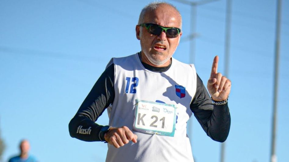 Javier Natiello corrió en la distancia de 10 kilómetros. Foto: gentileza Facebook Javier Natiello.