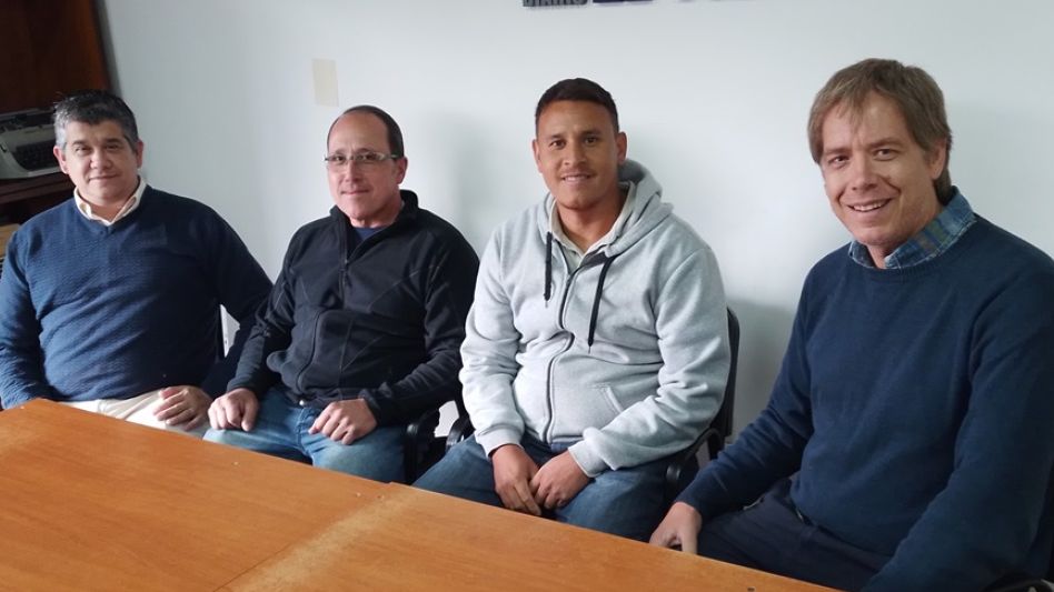 Román Ros, Diego Vena, Maximiliano Pérez y Diego Santillán, durante la visita realizada a EL TIEMPO.