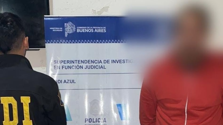 El imputado por estos hechos había sido detenido en Azul en abril de 2022. FOTO: DDI AZUL/ARCHIVO