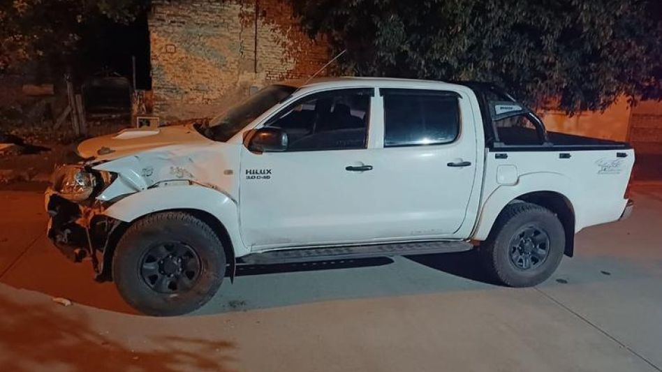 La camioneta involucrada en este siniestro de tránsito. .  CPA/PBA