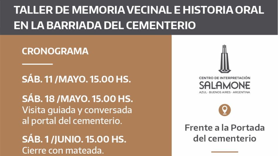 Taller de memoria vecinal e historia oral en la barriada del Cementerio