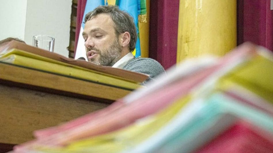 Ignacio Pallia, secretario de Gobierno y jefe de Gabinete municipal, durante el informe de gestión brindado ante el Concejo Deliberante.  NACHO CORREA