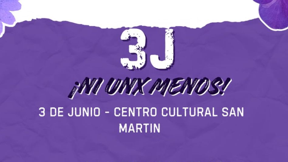"Ni una menos", se realizarán actividades en el Centro Cultural San Martín